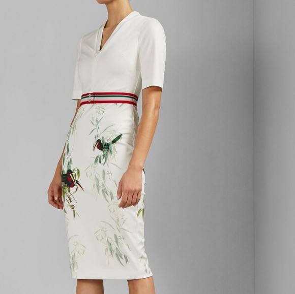 🍒NWT🍒TED BAKER MOLILO BIRD SHEATH DRESS - Picture 6 of 15